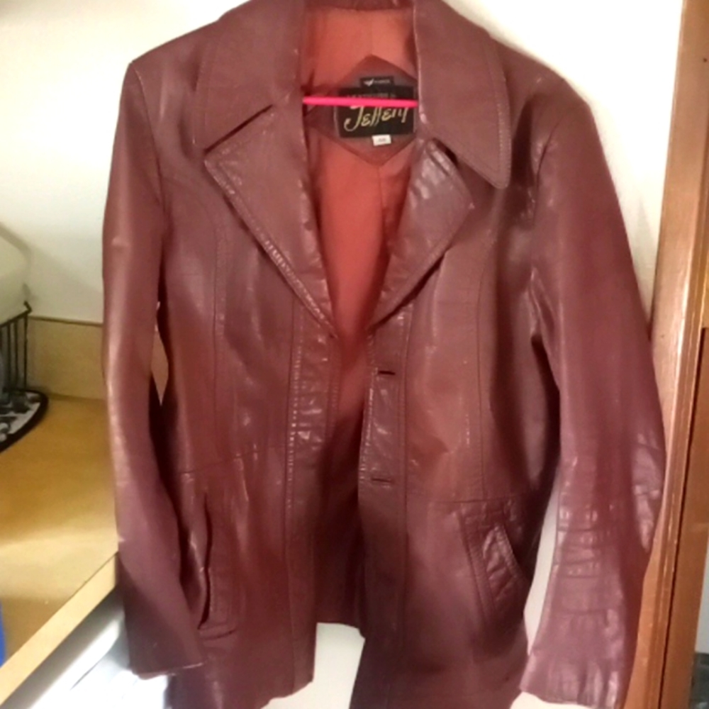 BrownLeather coat
